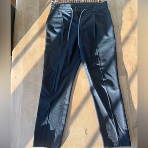 Brunello Cucinelli Wool Drawstring Pleated Trousers